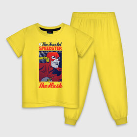 Детская пижама хлопок с принтом The Flash , 100% хлопок |  брюки и футболка прямого кроя, без карманов, на брюках мягкая резинка на поясе и по низу штанин
 | Тематика изображения на принте: barry allen | the flash | vdzabma | барри аллен | флэш