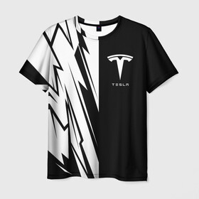 Мужская футболка 3D с принтом Tesla , 100% полиэфир | прямой крой, круглый вырез горловины, длина до линии бедер | auto | car | elon | musk | nasa | race | spacex | tesla | авто | автоспорт | гонки | илон | маск | машина | тесла | тэсла