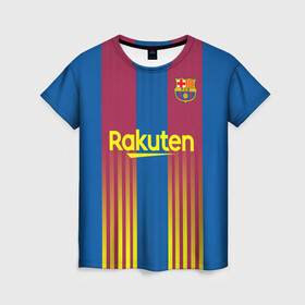 Женская футболка 3D с принтом FC Barcelona | El Clasico La Liga (2021/22) , 100% полиэфир ( синтетическое хлопкоподобное полотно) | прямой крой, круглый вырез горловины, длина до линии бедер | 0x000000123 | barca | barcelona | el clasico | la liga | messi | барса | барселона | классико | месси