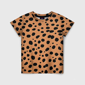 Детская футболка 3D с принтом Леопард , 100% гипоаллергенный полиэфир | прямой крой, круглый вырез горловины, длина до линии бедер, чуть спущенное плечо, ткань немного тянется | киса | кисуля | кот | котёнок | коты | кошечка | кошка | кошки | леопард | текстура | тигр | тигрица