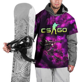 Накидка на куртку 3D с принтом CS GO Purple madness , 100% полиэстер |  | Тематика изображения на принте: counter strike | cs go | дым | контра | кс го | фиолетовый