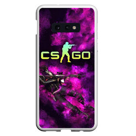 Чехол для Samsung S10E с принтом CS GO Purple madness , Силикон | Область печати: задняя сторона чехла, без боковых панелей | counter strike | cs go | дым | контра | кс го | фиолетовый