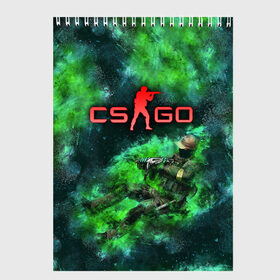 Скетчбук с принтом CS GO Green rage , 100% бумага
 | 48 листов, плотность листов — 100 г/м2, плотность картонной обложки — 250 г/м2. Листы скреплены сверху удобной пружинной спиралью | counter strike | cs go | дым | зелёный | контра | кс го