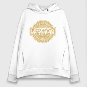 Женское худи Oversize хлопок с принтом Bioshock Golden Logo , френч-терри — 70% хлопок, 30% полиэстер. Мягкий теплый начес внутри —100% хлопок | боковые карманы, эластичные манжеты и нижняя кромка, капюшон на магнитной кнопке | bioshock infinite | little sister | биошок | большой папочка | винтаж | ретро | сестра