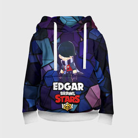 Детская толстовка 3D с принтом BRAWL STARS EDGAR , 100% полиэстер | двухслойный капюшон со шнурком для регулировки, мягкие манжеты на рукавах и по низу толстовки, спереди карман-кенгуру с мягким внутренним слоем | 8 bit | brawl stars | byron | colette | crow | edgar | gale | leon | max | mr.p | sally leon | shark | virus 8 bit | werewolf leon | акула | байрон | берли | бравл старс | ворон | коллет | макс | оборотень | эдгар