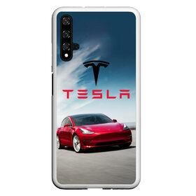 Чехол для Honor 20 с принтом Tesla Model 3 , Силикон | Область печати: задняя сторона чехла, без боковых панелей | 3 | america | auto | car | electric | elon | model | motors | musk | tesla | usa | vehicle | авто | америка | илон | маск | модель | сша | тесла | электромобиль