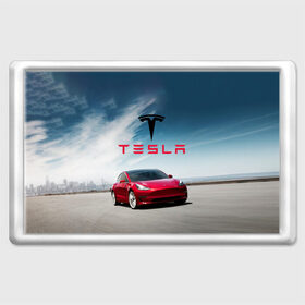Магнит 45*70 с принтом Tesla Model 3 , Пластик | Размер: 78*52 мм; Размер печати: 70*45 | 3 | america | auto | car | electric | elon | model | motors | musk | tesla | usa | vehicle | авто | америка | илон | маск | модель | сша | тесла | электромобиль
