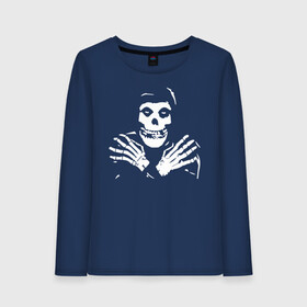 Женский лонгслив хлопок с принтом Misfits logo , 100% хлопок |  | bones | death | group | guitar | logotype | misfits | rock | skeletone | skull | teeth | гитара | группа | зубы | кости | лого | мисфитс | неприкачнные | отбросы | рок | скелет | череп