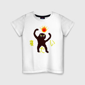 Детская футболка хлопок с принтом 2D Кот ъуъ , 100% хлопок | круглый вырез горловины, полуприлегающий силуэт, длина до линии бедер | 2021 | cats | женская одежда | кот мем | коты | мемы | мужская одежда | ъуъ