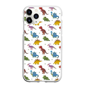 Чехол для iPhone 11 Pro матовый с принтом Динозавры , Силикон |  | детям | динозавры | звери | паттерн