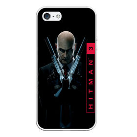 Чехол для iPhone 5/5S матовый с принтом Hitman3 | Agent 47 , Силикон | Область печати: задняя сторона чехла, без боковых панелей | Тематика изображения на принте: 47 | hitman 3 | iq interactive | killer | pc | агент 47 | хитман