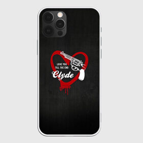 Чехол для iPhone 12 Pro Max с принтом Clyde , Силикон |  | barrow | bonnie | clyde | love you till the end | parker | бони | бони и клайд | бонни | для влюбленных | клайд | кровь | любовь | парные | пистолет | револьвер | сердце