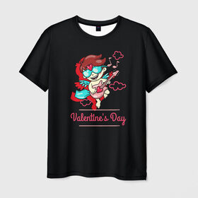 Мужская футболка 3D с принтом Valentines Day , 100% полиэфир | прямой крой, круглый вырез горловины, длина до линии бедер | angel | cupid | day | happy | heart | love | rose | valentine | valentines | ангел | валентин | валентина | валентинка | день | купидон | любовь | святого | святой | сердце