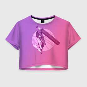 Женская футболка Crop-top 3D с принтом Gintama | Гинтама , 100% полиэстер | круглая горловина, длина футболки до линии талии, рукава с отворотами | anime | gintama | аниме | анимэ | гинтама | гинтоки саката | кагура | последний самурай | хидэаки сорати | шинпачи шимур | япония