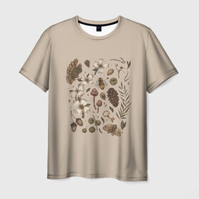 Мужская футболка 3D с принтом Ботаника Goblincore , 100% полиэфир | прямой крой, круглый вырез горловины, длина до линии бедер | goblincore | абстракция | алхимик | аниме | арт | ботаника | мумми троли | пейзаж | природа | растения | руны | эзотерика | эстетика