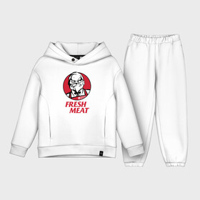 Детский костюм хлопок Oversize с принтом Pudge Dota Fresh Meat Пудж ,  |  | dota | dota2 | fresh meat | kfc | pudge | red | дота | дота2 | красный | кфс | падж | паджерс | паджик | пудж | свежее мясо | хук
