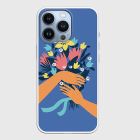 Чехол для iPhone 13 Pro с принтом букет цветов ,  |  | Тематика изображения на принте: 8 марта | весна | девушке | женский | мама | подарок | тренд | феминизм | цветы
