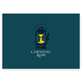 Поздравительная открытка с принтом Карнивал Роу - Carnival Row , 100% бумага | плотность бумаги 280 г/м2, матовая, на обратной стороне линовка и место для марки
 | carnival row | волшебный | исторический | карнивал роу | крылья | лампа | лого | логотип | подарок | сериал | сказка | фея | шляпа