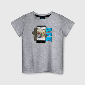 Детская футболка хлопок с принтом CS GO AFK , 100% хлопок | круглый вырез горловины, полуприлегающий силуэт, длина до линии бедер | afk | counter strike | counter strike global offensive | cs go | csgo