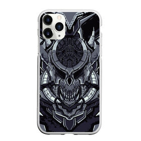 Чехол для iPhone 11 Pro Max матовый с принтом Механический робот , Силикон |  | art | cyber | head | mechanical | skull | арт | голова | кибер | механический | монстр | робот