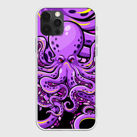 Чехол для iPhone 12 Pro Max с принтом Кровожадный осьминог , Силикон |  | Тематика изображения на принте: art | octopus | арт | глаза | голова | животные | красные | монстр | осьминог | щупальца