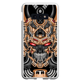 Чехол для Samsung S10E с принтом CyberSkull , Силикон | Область печати: задняя сторона чехла, без боковых панелей | cyberpunk | evil | head | mask | mechanical | rage | robot | skull | арт | гнев | голова | демон | дьявол | злой | киберпанк | маска | механический | монстр | робот | рога | самурай | череп