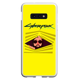 Чехол для Samsung S10E с принтом Cyberpunk 2077 , Силикон | Область печати: задняя сторона чехла, без боковых панелей | cyberpunk 2077 | hacker | maelstrom | militech | quadra | samurai | sci fi | technology | trauma team | v | будущее | игра | иероглифы | киану ривз | кибер | киберпанк | киборг | киборги | корпорация | лого | милитек | панк | роботы | самурай | т