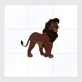 Магнитный плакат 3Х3 с принтом Шрам,кову,король лев , Полимерный материал с магнитным слоем | 9 деталей размером 9*9 см | Тематика изображения на принте: кову | король лев | лев | шрам