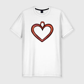 Мужская футболка хлопок Slim с принтом Замочек , 92% хлопок, 8% лайкра | приталенный силуэт, круглый вырез ворота, длина до линии бедра, короткий рукав | Тематика изображения на принте: замок | любовь | сердце | февраль