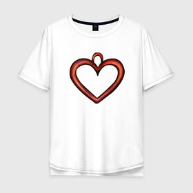 Мужская футболка хлопок Oversize с принтом Замочек , 100% хлопок | свободный крой, круглый ворот, “спинка” длиннее передней части | Тематика изображения на принте: замок | любовь | сердце | февраль