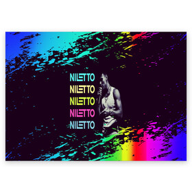 Поздравительная открытка с принтом niletto , 100% бумага | плотность бумаги 280 г/м2, матовая, на обратной стороне линовка и место для марки
 | nilett | niletto | niletto любимка | niletto песни | niletto танцы | голос | данил хаски | клип | любимка | музыка | нилетто | нилетто любимка | пародия | песни | песня | песня любимка | рэп | танец | танцы | телевиде | шоу