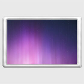 Магнит 45*70 с принтом северное сияние фиолетовый , Пластик | Размер: 78*52 мм; Размер печати: 70*45 | градиент | звезды | космос | небо | ночь | природа | пурпурный | север | северное сияние | сиреневый | фиолетовый