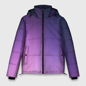 Мужская зимняя куртка 3D с принтом северное сияние фиолетовый , верх — 100% полиэстер; подкладка — 100% полиэстер; утеплитель — 100% полиэстер | длина ниже бедра, свободный силуэт Оверсайз. Есть воротник-стойка, отстегивающийся капюшон и ветрозащитная планка. 

Боковые карманы с листочкой на кнопках и внутренний карман на молнии. | градиент | звезды | космос | небо | ночь | природа | пурпурный | север | северное сияние | сиреневый | фиолетовый