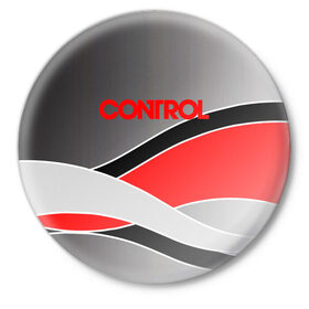 Значок с принтом CONTROL (S) ,  металл | круглая форма, металлическая застежка в виде булавки | Тематика изображения на принте: control | game | remedy | tegunvteg | игры | контрол | ремеди