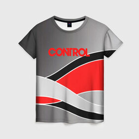 Женская футболка 3D с принтом CONTROL (S) , 100% полиэфир ( синтетическое хлопкоподобное полотно) | прямой крой, круглый вырез горловины, длина до линии бедер | control | game | remedy | tegunvteg | игры | контрол | ремеди