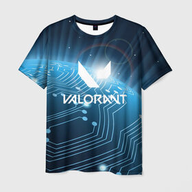 Мужская футболка 3D с принтом VALORANT (S) , 100% полиэфир | прямой крой, круглый вырез горловины, длина до линии бедер | valorant | вэлорант