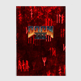 Постер с принтом DOOM 3 (S) , 100% бумага
 | бумага, плотность 150 мг. Матовая, но за счет высокого коэффициента гладкости имеет небольшой блеск и дает на свету блики, но в отличии от глянцевой бумаги не покрыта лаком | doom | doom eternal | game | tegunvteg | демоны | дум | думгай | игры | марс | планета