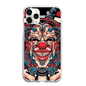 Чехол для iPhone 11 Pro матовый с принтом Механический клоун , Силикон |  | clown | cyberpunk | evil | head | mask | mechanical | rage | robot | skull | арт | гнев | голова | демон | злой | киберпанк | клоун | маска | механический | монстр | робот | череп