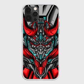 Чехол для iPhone 12 Pro Max с принтом CyberSkull , Силикон |  | Тематика изображения на принте: cyberpunk | evil | head | mask | mechanical | rage | robot | skull | арт | гнев | голова | демон | дьявол | злой | киберпанк | маска | механический | монстр | робот | рога | самурай | череп