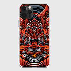 Чехол для iPhone 12 Pro Max с принтом Cyber Samurai , Силикон |  | cyberpunk | evil | head | mask | mechanical | rage | robot | skull | арт | гнев | голова | демон | дьявол | злой | киберпанк | маска | механический | монстр | робот | рога | самурай | череп