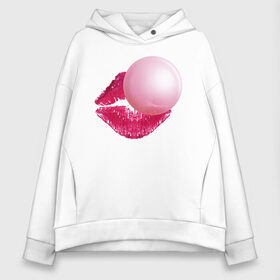 Женское худи Oversize хлопок с принтом BubbleGum Lips , френч-терри — 70% хлопок, 30% полиэстер. Мягкий теплый начес внутри —100% хлопок | боковые карманы, эластичные манжеты и нижняя кромка, капюшон на магнитной кнопке | Тематика изображения на принте: bubble | bubblegum | day | gum | heart | kiss | lips | love | romantic | valentine | valentines | амур | валентина | влюбленные | влюбленных | всех | губы | день | жвачка | любовь | поцелуй | романтика | романтичность | святого | сердечк