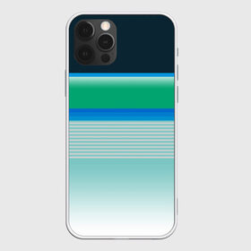 Чехол для iPhone 12 Pro Max с принтом Sea color , Силикон |  | green | line | lines | sea | sea color | wave | зеленый | море | морской цвет