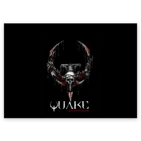 Поздравительная открытка с принтом Quake Champions , 100% бумага | плотность бумаги 280 г/м2, матовая, на обратной стороне линовка и место для марки
 | Тематика изображения на принте: arturcherkasov1995 | games | quake | vsemayki