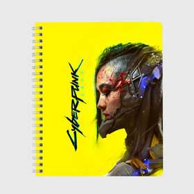 Тетрадь с принтом Cyberpunk 2077 , 100% бумага | 48 листов, плотность листов — 60 г/м2, плотность картонной обложки — 250 г/м2. Листы скреплены сбоку удобной пружинной спиралью. Уголки страниц и обложки скругленные. Цвет линий — светло-серый
 | cyberpunk 2077 | hacker | maelstrom | militech | quadra | samurai | sci fi | technology | trauma team | v | будущее | игра | иероглифы | киану ривз | кибер | киберпанк | киборг | киборги | корпорация | лого | милитек | панк | роботы | самурай | т