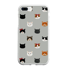 Чехол для iPhone 7Plus/8 Plus матовый с принтом Кошечки , Силикон | Область печати: задняя сторона чехла, без боковых панелей | cat | cats | cosmos | kitten | mem | memes | rose | roses | глаза | глазки | киска | космос | кот | котёнок | котик | котики | котэ | котята | кошак | кошка | кошки | красивая | мем | мемчики | милая | прикольная | розы | светлая