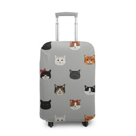 Чехол для чемодана 3D с принтом Кошечки , 86% полиэфир, 14% спандекс | двустороннее нанесение принта, прорези для ручек и колес | cat | cats | cosmos | kitten | mem | memes | rose | roses | глаза | глазки | киска | космос | кот | котёнок | котик | котики | котэ | котята | кошак | кошка | кошки | красивая | мем | мемчики | милая | прикольная | розы | светлая
