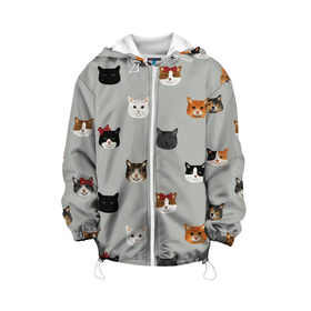 Детская куртка 3D с принтом Кошечки , 100% полиэстер | застежка — молния, подол и капюшон оформлены резинкой с фиксаторами, по бокам — два кармана без застежек, один потайной карман на груди, плотность верхнего слоя — 90 г/м2; плотность флисового подклада — 260 г/м2 | cat | cats | cosmos | kitten | mem | memes | rose | roses | глаза | глазки | киска | космос | кот | котёнок | котик | котики | котэ | котята | кошак | кошка | кошки | красивая | мем | мемчики | милая | прикольная | розы | светлая
