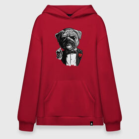 Худи SuperOversize хлопок с принтом The Dogfather , 70% хлопок, 30% полиэстер, мягкий начес внутри | карман-кенгуру, эластичная резинка на манжетах и по нижней кромке, двухслойный капюшон
 | bulldog | dogfather | godfather | movie | pug | бульдог | крестный отец | мопс | фильм