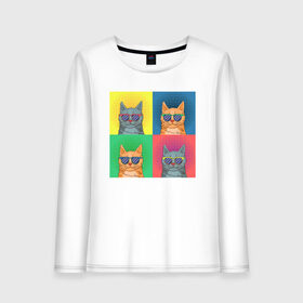 Женский лонгслив хлопок с принтом Pop Cat , 100% хлопок |  | art | cat | colorful | mem | meme | memes | music | pop | rainbow | retro | style | арт | буп | кот | котенок | котик | котэ | краски | красочный | мем | мемы | музыка | ретро