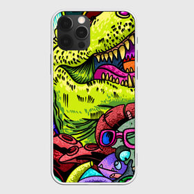 Чехол для iPhone 12 Pro Max с принтом Тираннозавр , Силикон |  | динозавры | инопланетянин | космос | монстры | существа | тираннозавр | череп
